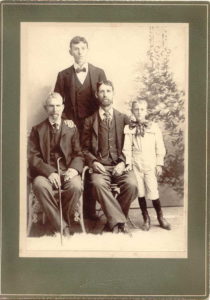 John Crabtree Shaffer and son by first marriage John William Fletcher and grandsons Rob in back and George in front